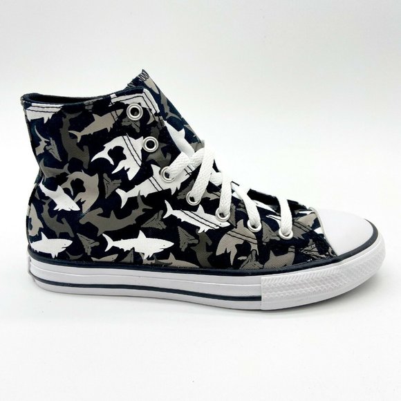 Converse Other - Converse CTAS Hi Shark Bite Black Red Junior Kids Casual Shoes 666888F